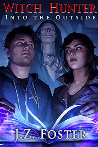 Book Cover: A normal man and woman with a warlock in the background